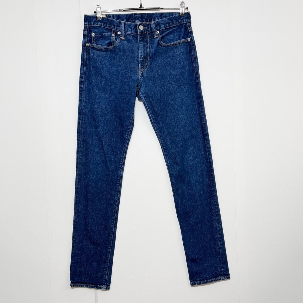 J.Crew 484 Stretch Jeans Mens Measures 31X33 Tag 31x34 Blue Extra Slim Fit